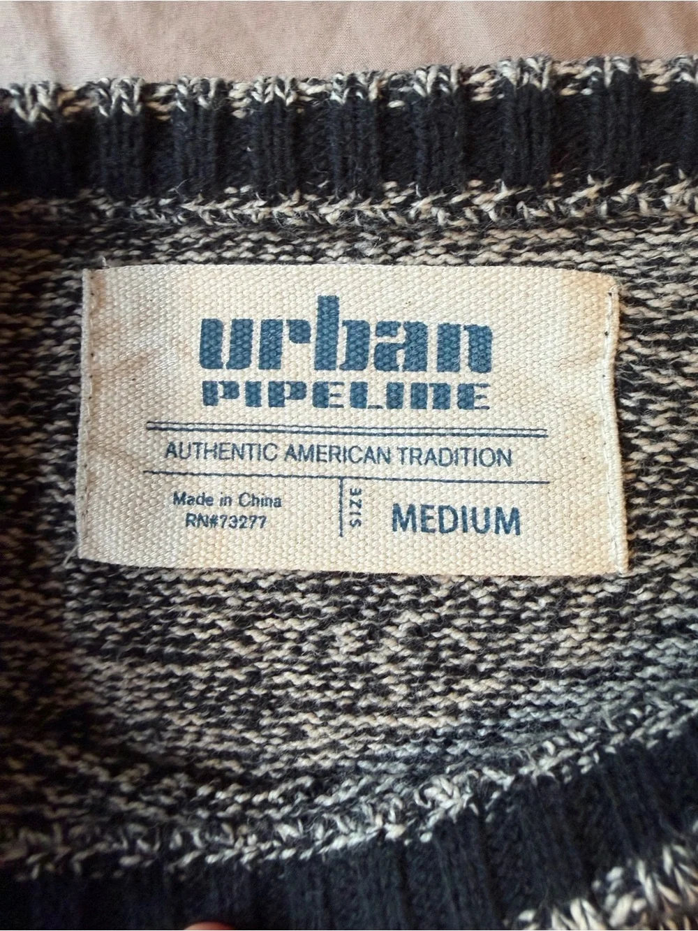 Urban Pipeline Mens Sweater Size Medium Fair Isle Grandpa Core Vintage Grunge